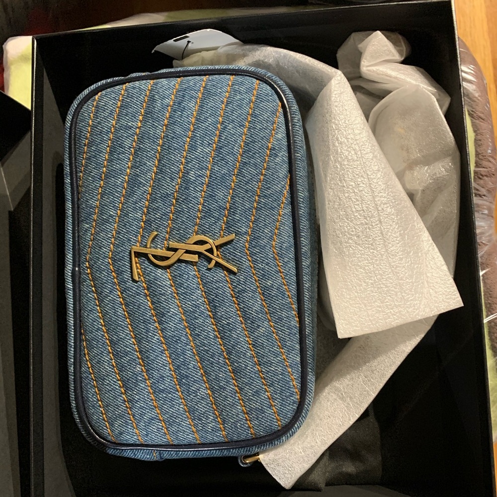 YSL denim purse